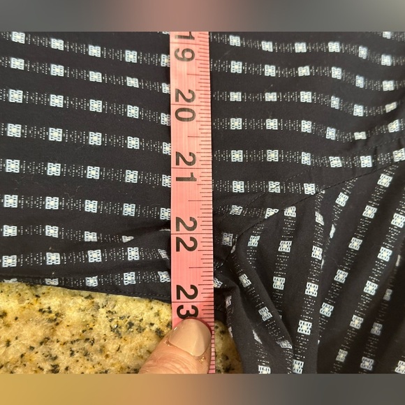 Bugatchi Shaped Fit Large Long Sleeve Shirt - Blue Squares Pattern - Picture 8 of 9